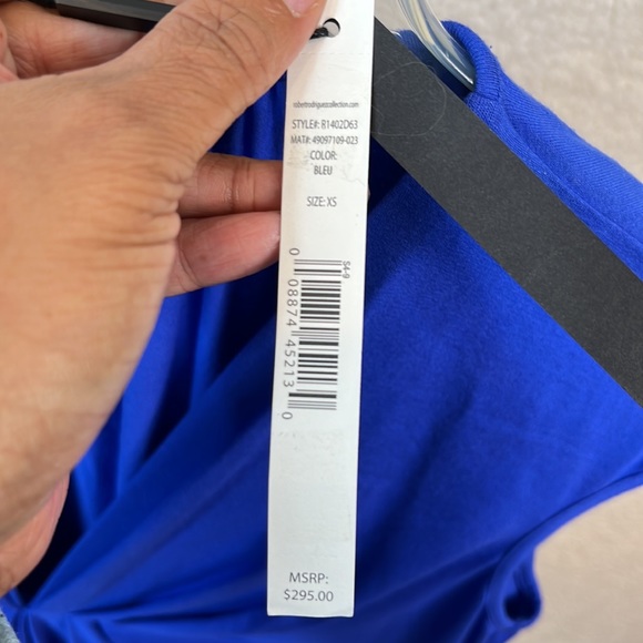 NWT Robert Rodriguez Womens Julian Drape Blue Jersey Dress SIZE XS NEW WITH TAGS - Picture 10 of 10